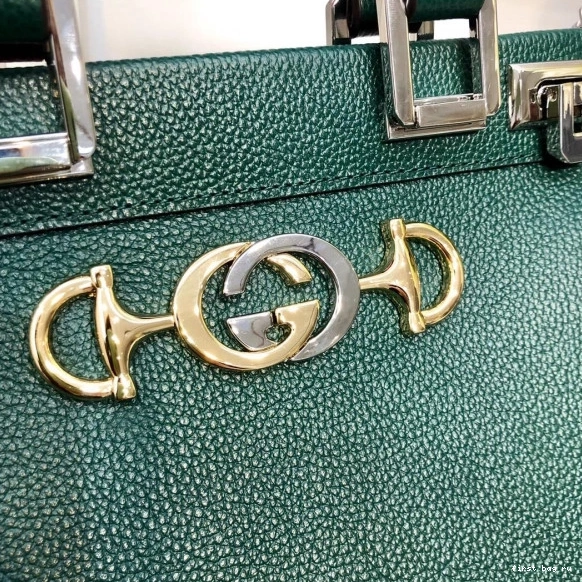 First bag ru small leather Zumi grainy Gucci handle top bag 0712